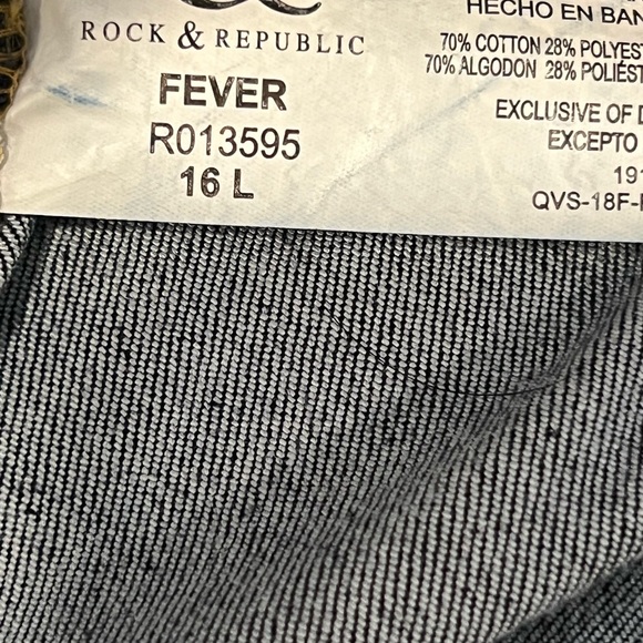 NWT Rock & Republic Denim Rx Fever Jeans 16L - Picture 3 of 6